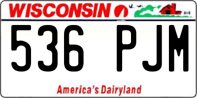 WI license plate 536PJM