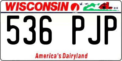 WI license plate 536PJP