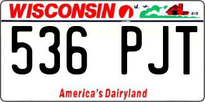WI license plate 536PJT