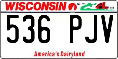 WI license plate 536PJV