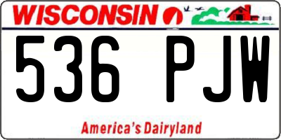 WI license plate 536PJW