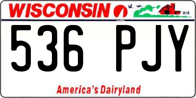 WI license plate 536PJY