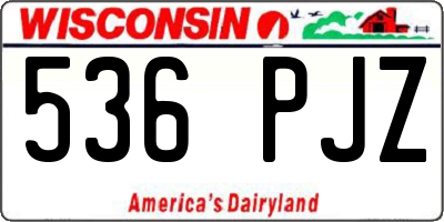 WI license plate 536PJZ