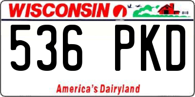 WI license plate 536PKD