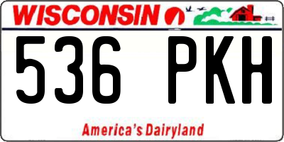 WI license plate 536PKH