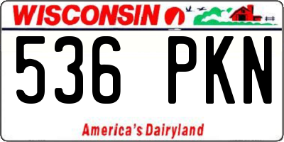 WI license plate 536PKN