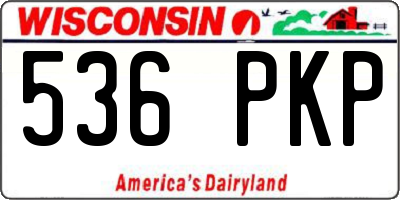 WI license plate 536PKP