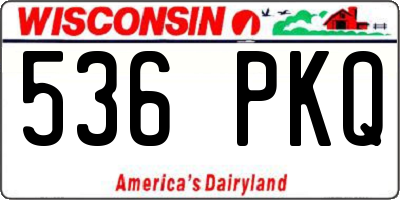 WI license plate 536PKQ
