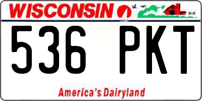 WI license plate 536PKT