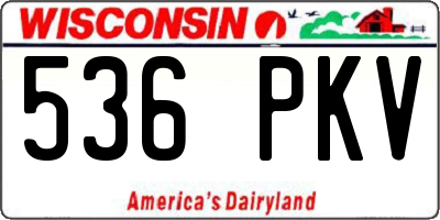 WI license plate 536PKV