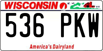 WI license plate 536PKW