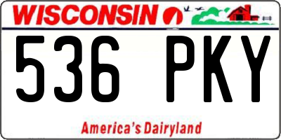 WI license plate 536PKY