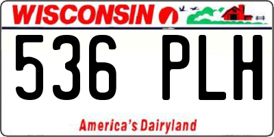 WI license plate 536PLH