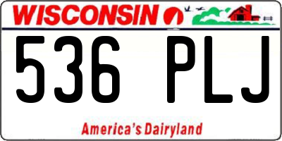 WI license plate 536PLJ