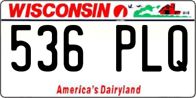 WI license plate 536PLQ