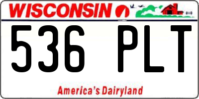 WI license plate 536PLT