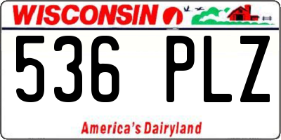 WI license plate 536PLZ