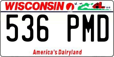 WI license plate 536PMD