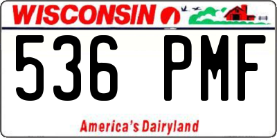 WI license plate 536PMF