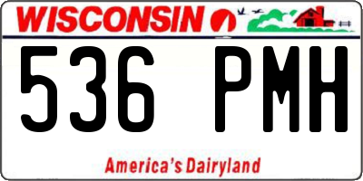 WI license plate 536PMH