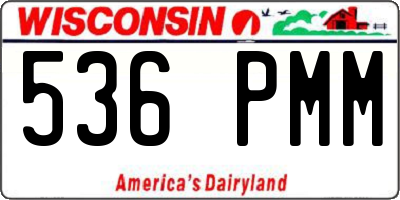 WI license plate 536PMM