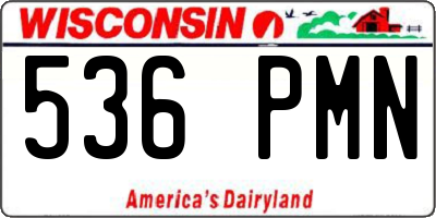 WI license plate 536PMN