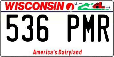 WI license plate 536PMR
