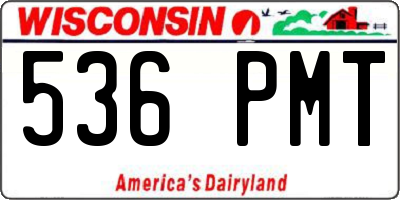 WI license plate 536PMT