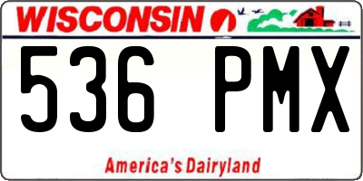WI license plate 536PMX