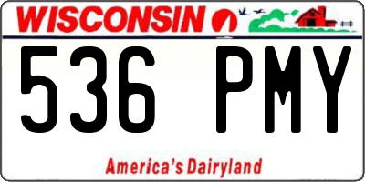 WI license plate 536PMY