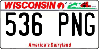 WI license plate 536PNG