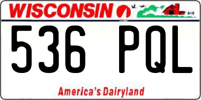 WI license plate 536PQL