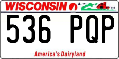 WI license plate 536PQP