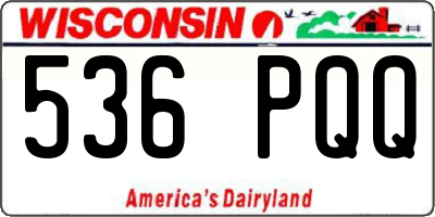 WI license plate 536PQQ