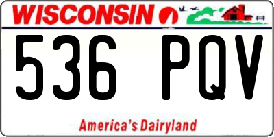 WI license plate 536PQV