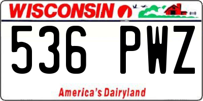 WI license plate 536PWZ