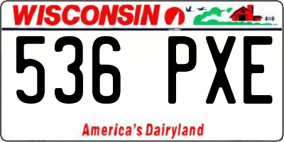 WI license plate 536PXE