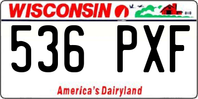 WI license plate 536PXF