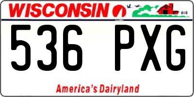 WI license plate 536PXG