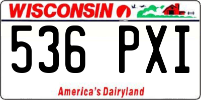 WI license plate 536PXI