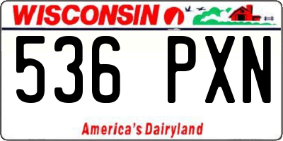 WI license plate 536PXN