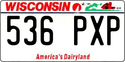 WI license plate 536PXP