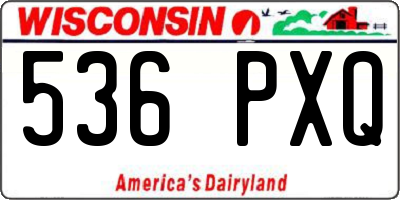 WI license plate 536PXQ