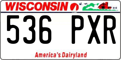 WI license plate 536PXR