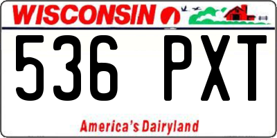 WI license plate 536PXT