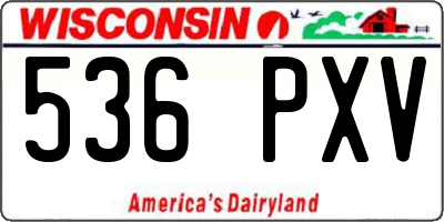 WI license plate 536PXV