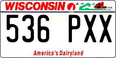 WI license plate 536PXX
