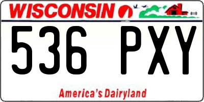 WI license plate 536PXY