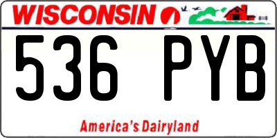WI license plate 536PYB