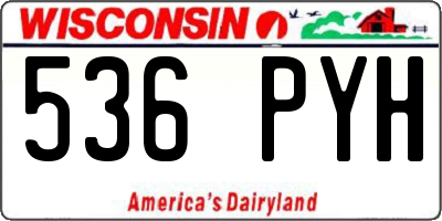 WI license plate 536PYH